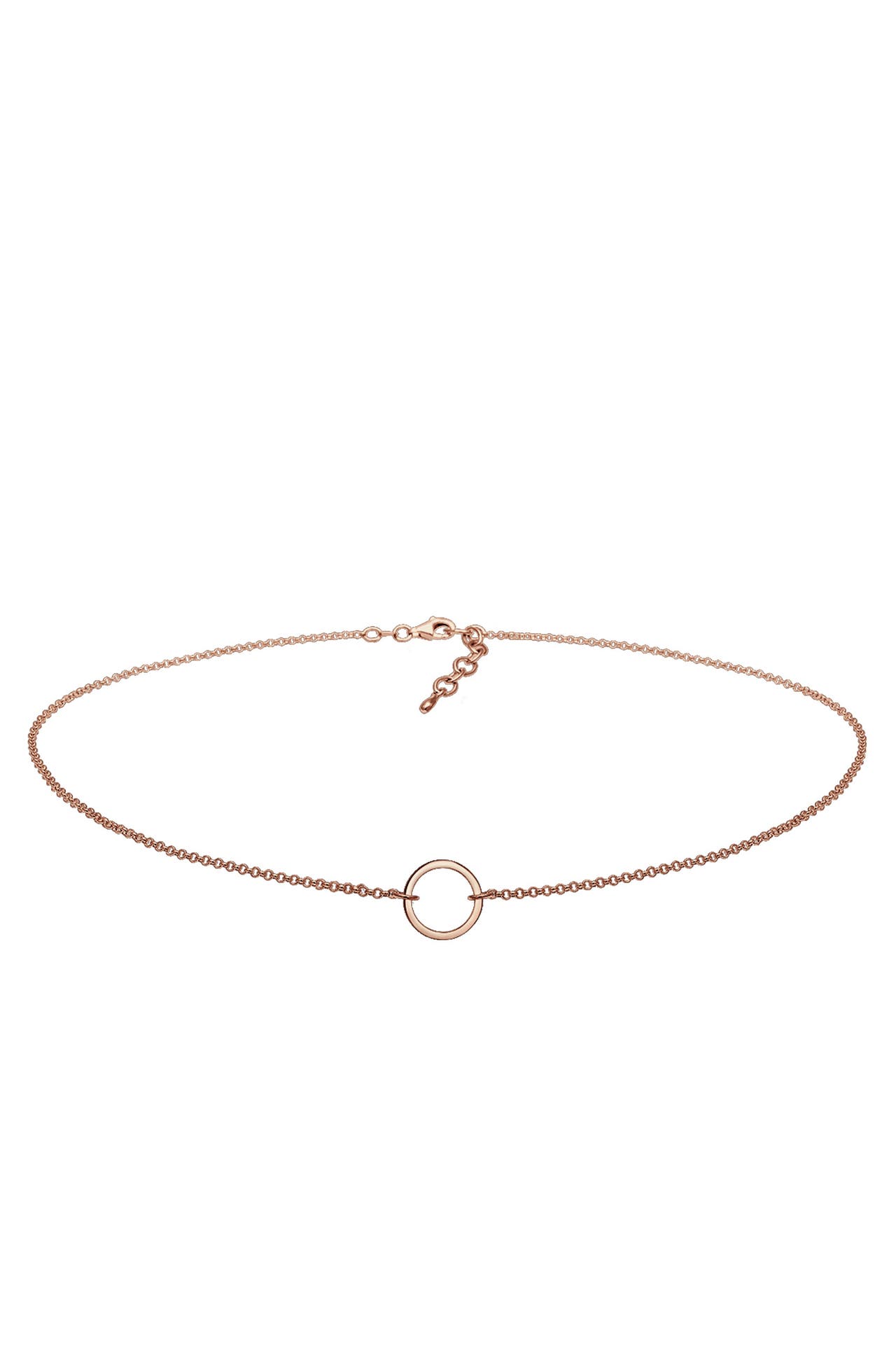ELLI Kette Choker Anhänger Kreis Rund 925 Silber Rosegold, Bild 1