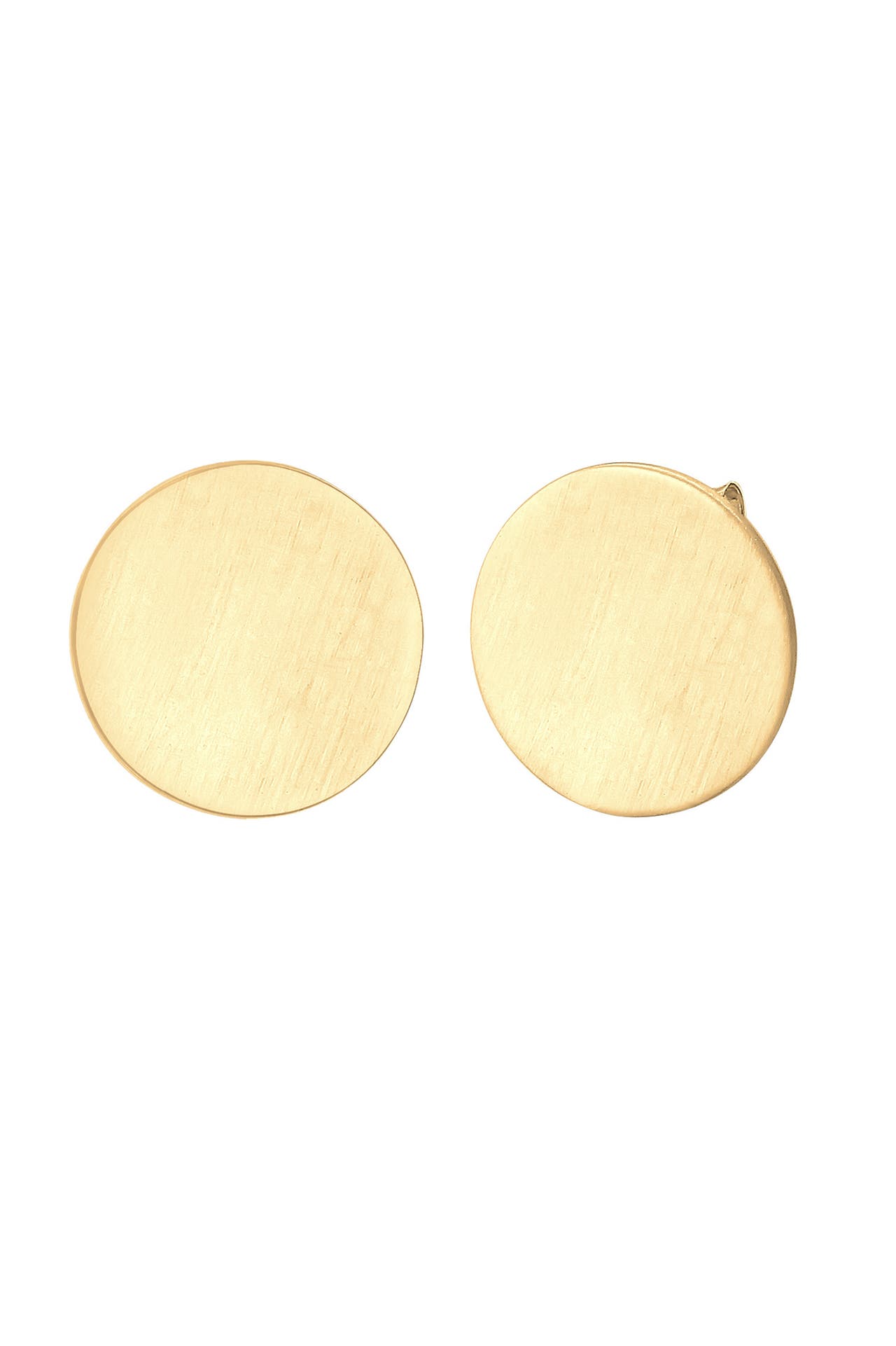 ELLI Ohrringe Ohrstecker Geo Kreis Matt Basic Cool 925er Silber Gold, Bild 1