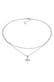 Kette Layer Choker Kreuz Kugelkette 925 Silber Silber