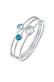 Ring 3er Set Stacking Blau 925 Silber, mit Kristallen von Swarovski® Blau