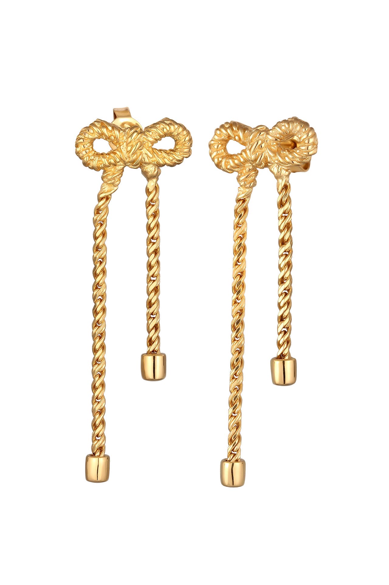 ELLI Ohrringe Ohrstecker Schleife für Party | 925 Sterling Silber Gold, Bild 1