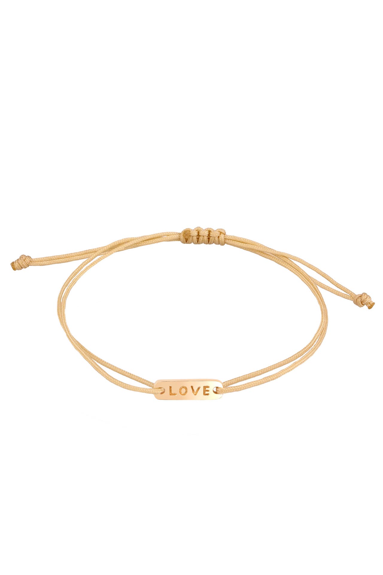 ELLI Armband Plättchen LOVE  925 Sterling Silber vergoldet Gold, Bild 1