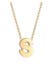 Kette Buchstabe S Initialen 925 Sterling Silver Gold