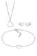 Schmuckset Herz Liebe Cut Out Trend Valentinstag 925 Silber Silber