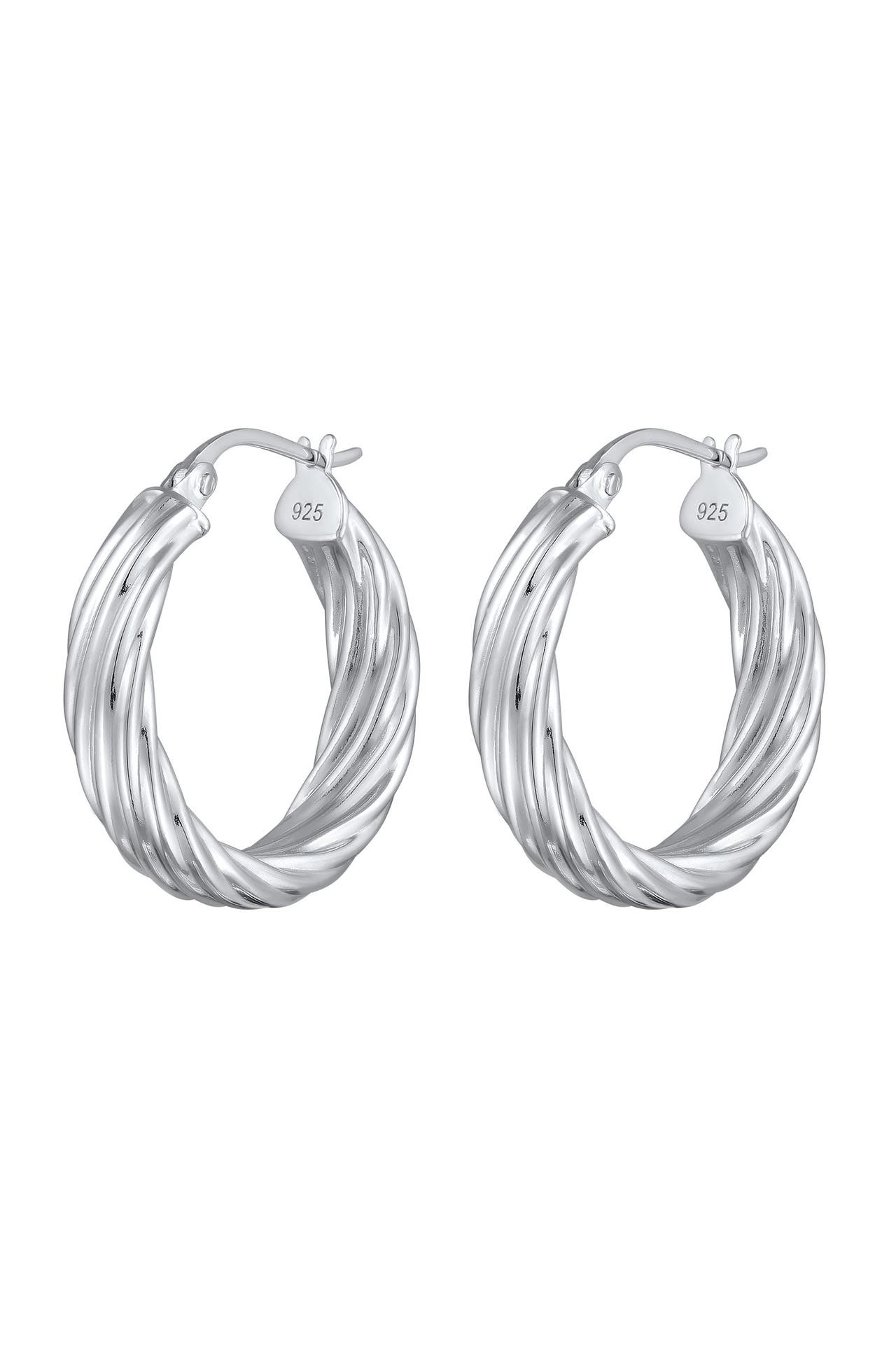ELLI Ohrringe Creolen Twisted 925 Sterling Silber Silber, Bild 1