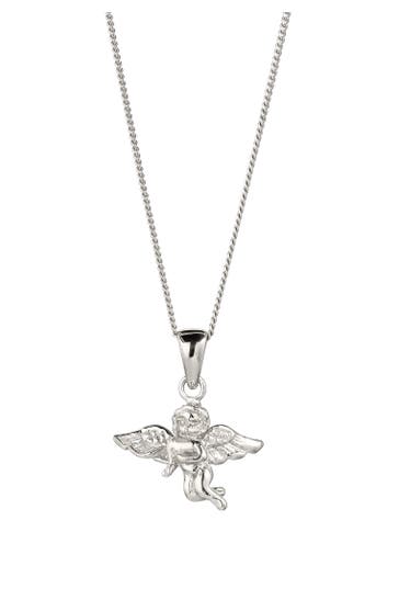 NENALINA Kette Anhänger Engel 925 Sterling Silber Silber