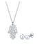 Schmuckset Hand der Fatima Kugel Set 925 Silber, mit Kristallen von Swarovski®