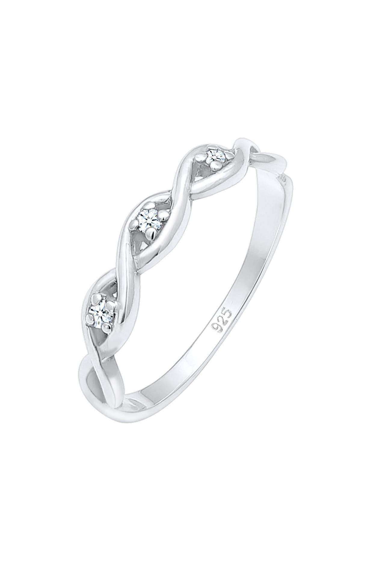 ELLI DIAMONDS Ring Knoten Unendlich Diamant (0.045 ct.) 925 Silber, Bild 1