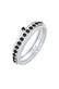 Ring Stapelring 3er Set 925 Silber, mit Kristallen von Swarovski® Silber