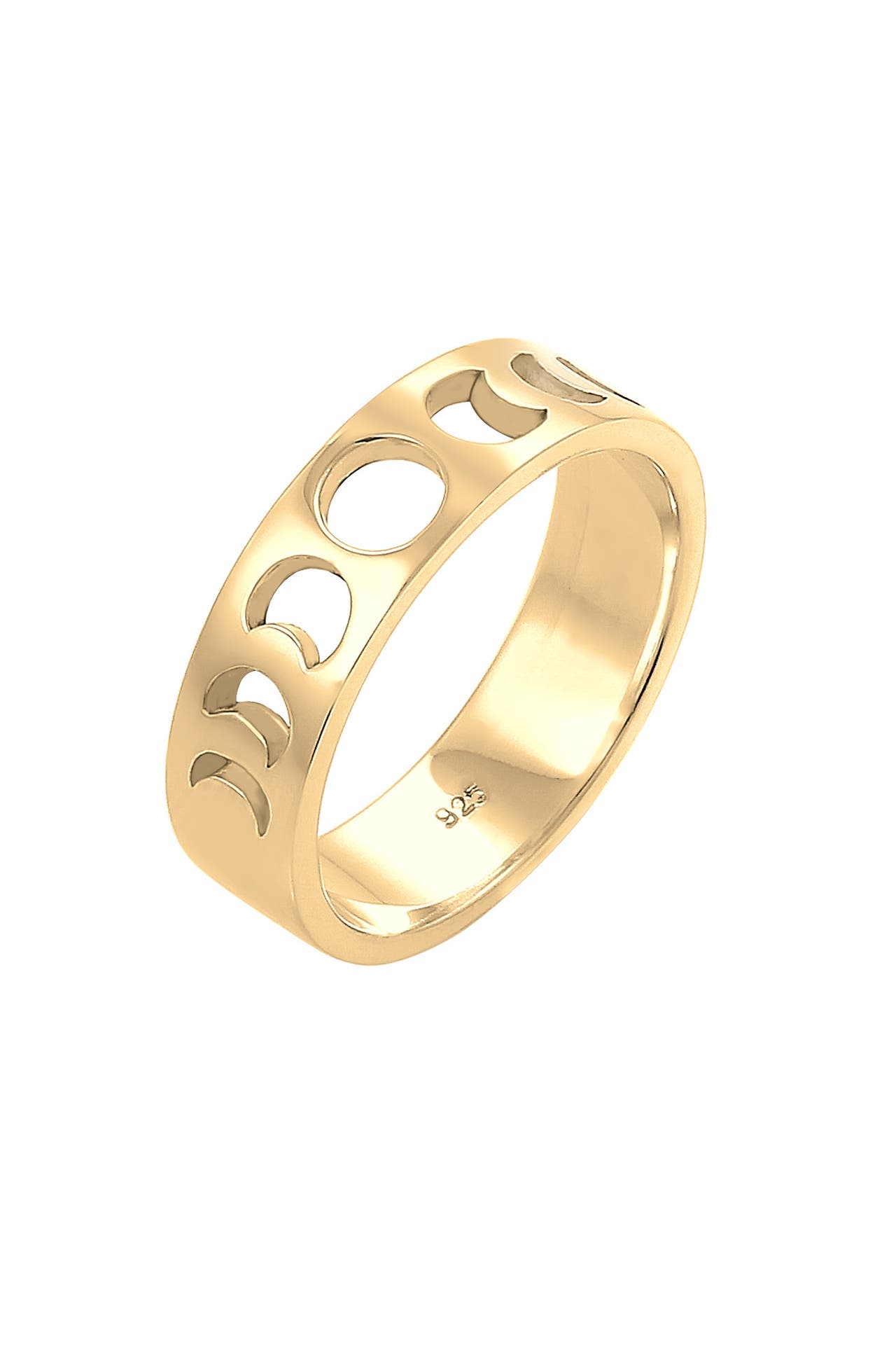 ELLI Ring Mond Halbmond Bandring Astro 925 Silber vergoldet Gold, Bild 1