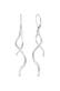 Ohrringe Spirale Welle Quaste Ohrhänger 925 Silber Silber