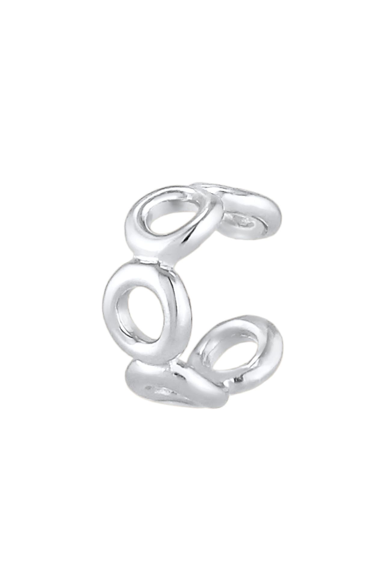 ELLI Ohrringe Single Ear cuff Ohr Klemme Kreis Look 925 Silber Silber, Bild 1