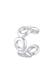 Ohrringe Single Ear cuff Ohr Klemme Kreis Look 925 Silber Silber