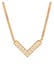 Kette Zirkonia V-Form Elegant 925 Silber Gold