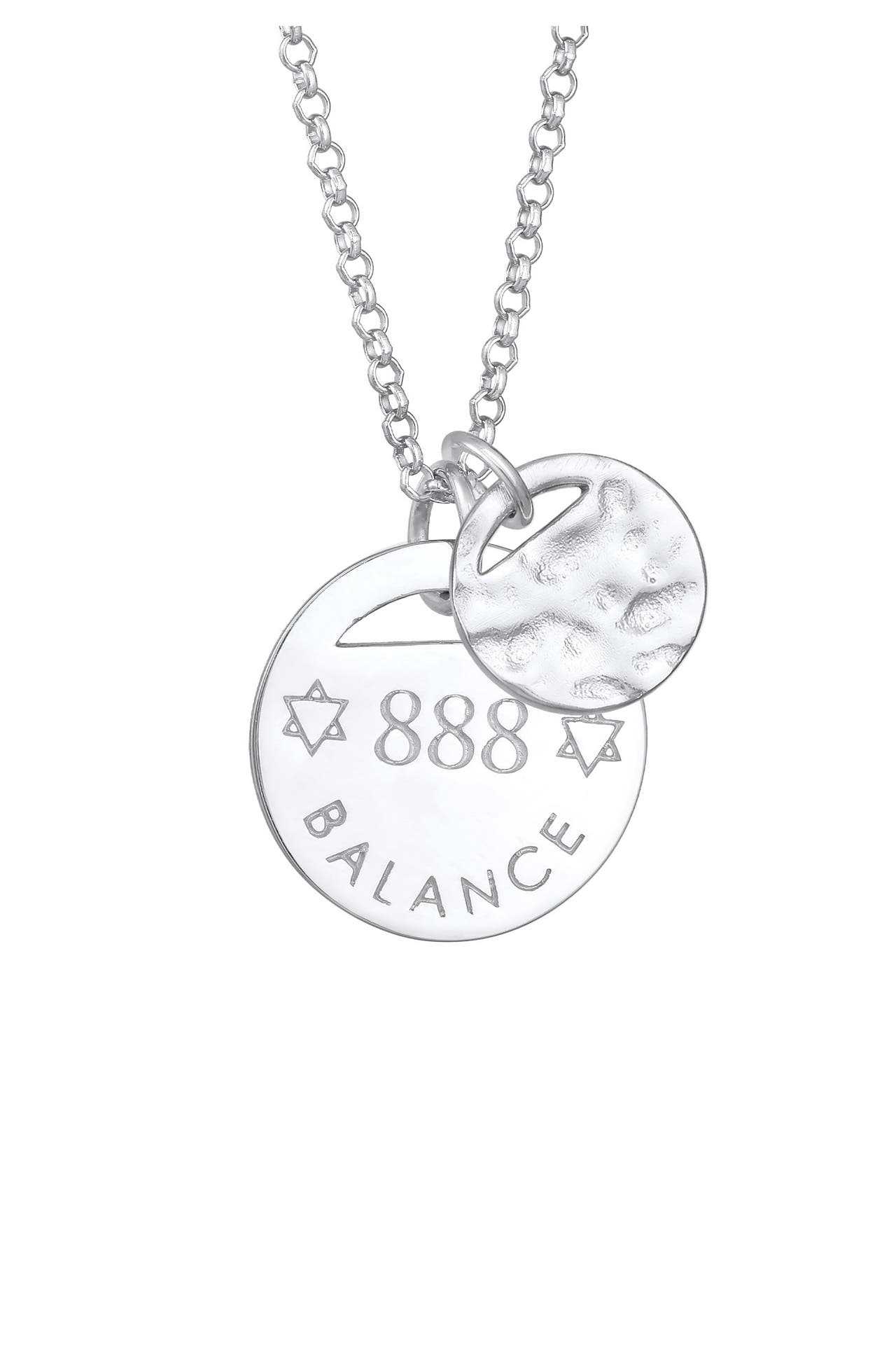 ELLI Kette Plättchen Organic - 888 Balance 925 Silber Silber, Bild 1