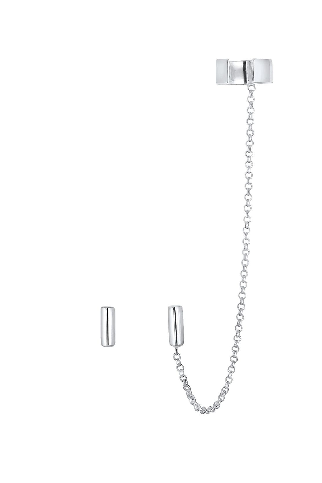 ELLI Ohrringe Earcuff  Minimal Silber, Bild 1