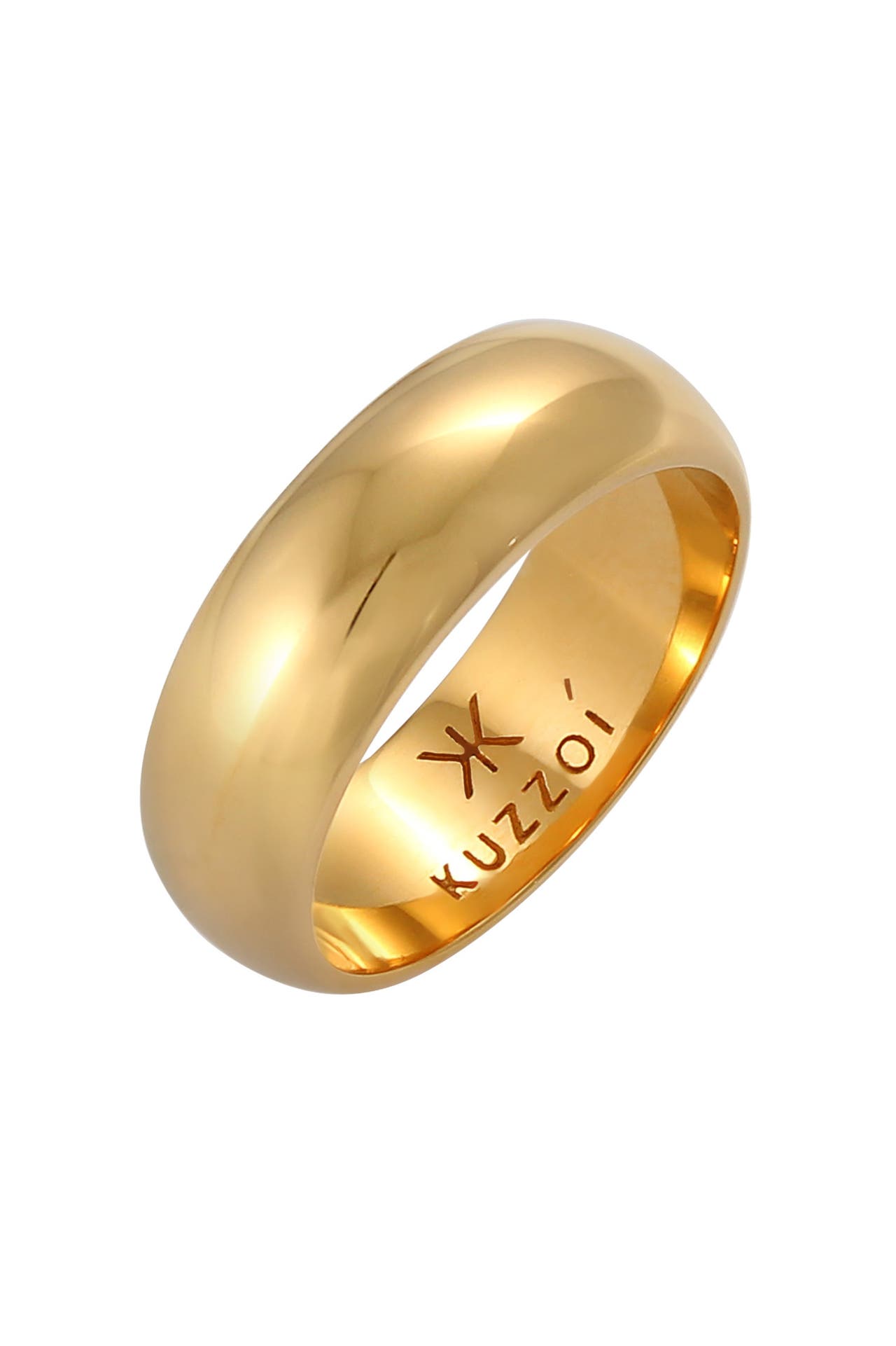 KUZZOI Ring Herren Bandring Basic Breit Klassik 925 Silber Gold, Bild 1