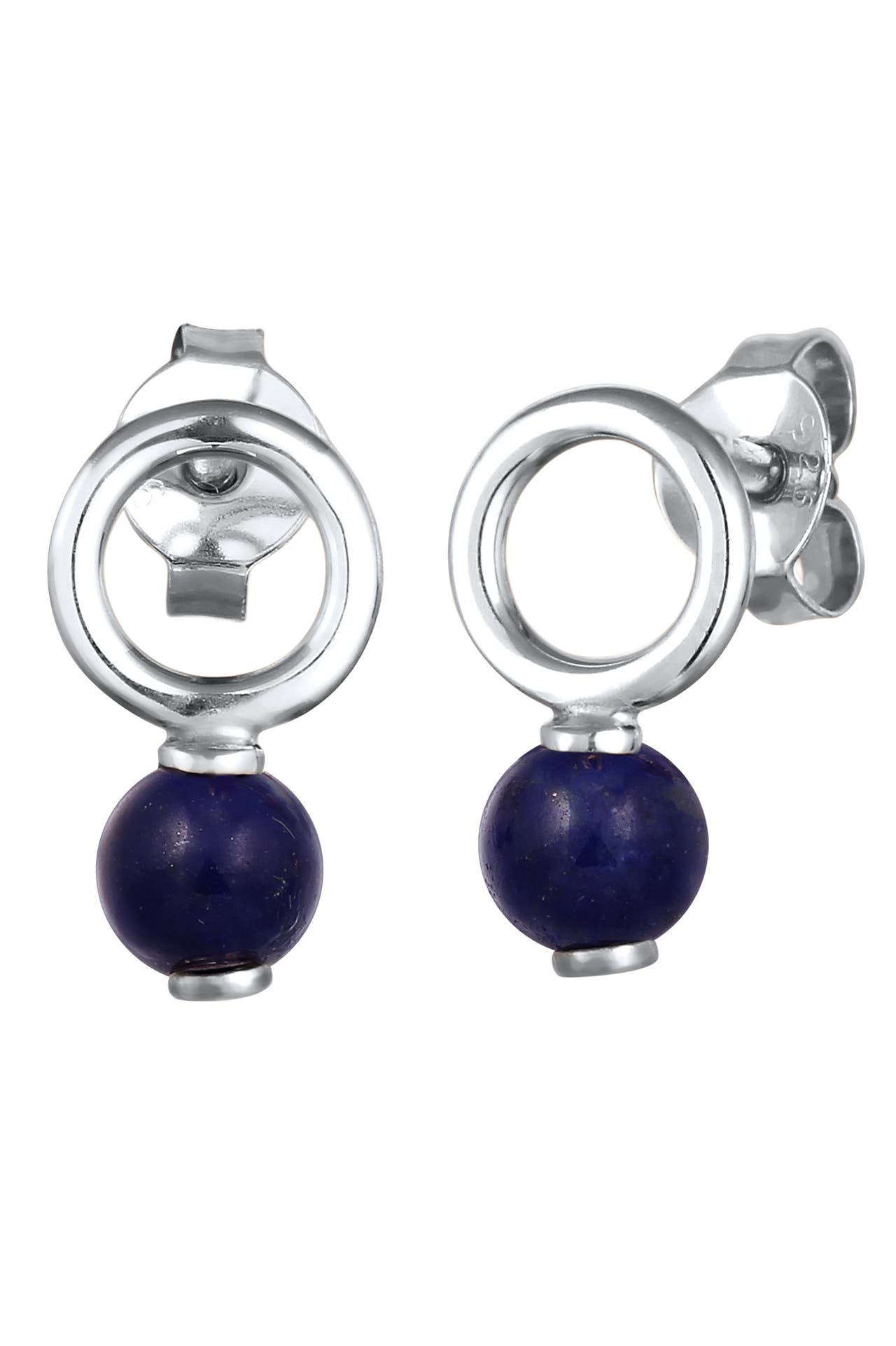 ELLI Ohrringe Ohrstecker Lapis Lazuli Blau 925 Sterling Silber Silber, Bild 1