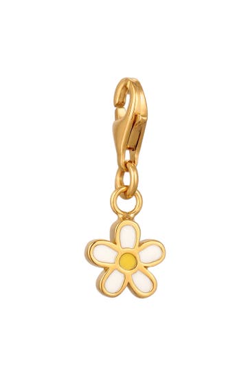 ELLI Charm Charm Blume 925 Sterling Silber vergoldet
