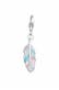 Charm Feder Emaille Boho 925 Silber, mit Kristallen von Swarovski®