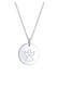 Kette Plättchen Anhänger Schutzengel und 925 Silber, mit Kristallen von Swarovski® Silber