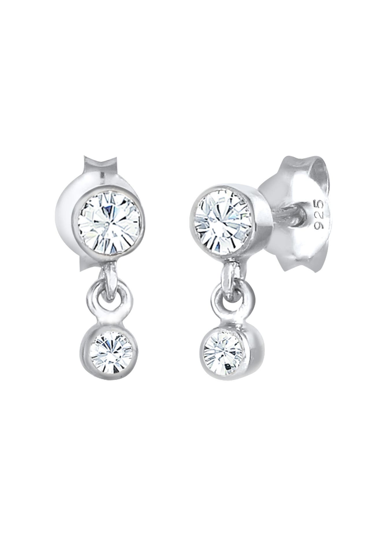ELLI Ohrringe Ohrhänger 925 Silber, mit Kristallen von Swarovski® Silber, Bild 1