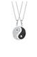 Kette Partnerkette Yin Yang 925 Silber, mit Kristallen von Swarovski® Bunt