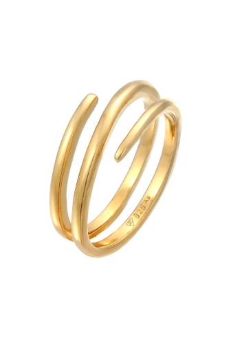 ELLI Ring Wickelring Statement Filigran 925 Silber Gold