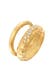 Ring Topas Bandring Set Elegant 925 Silber rhodiniert Gold