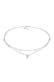 Kette Choker Layer Disc Rund Dreieck Design 925 Silber Silber
