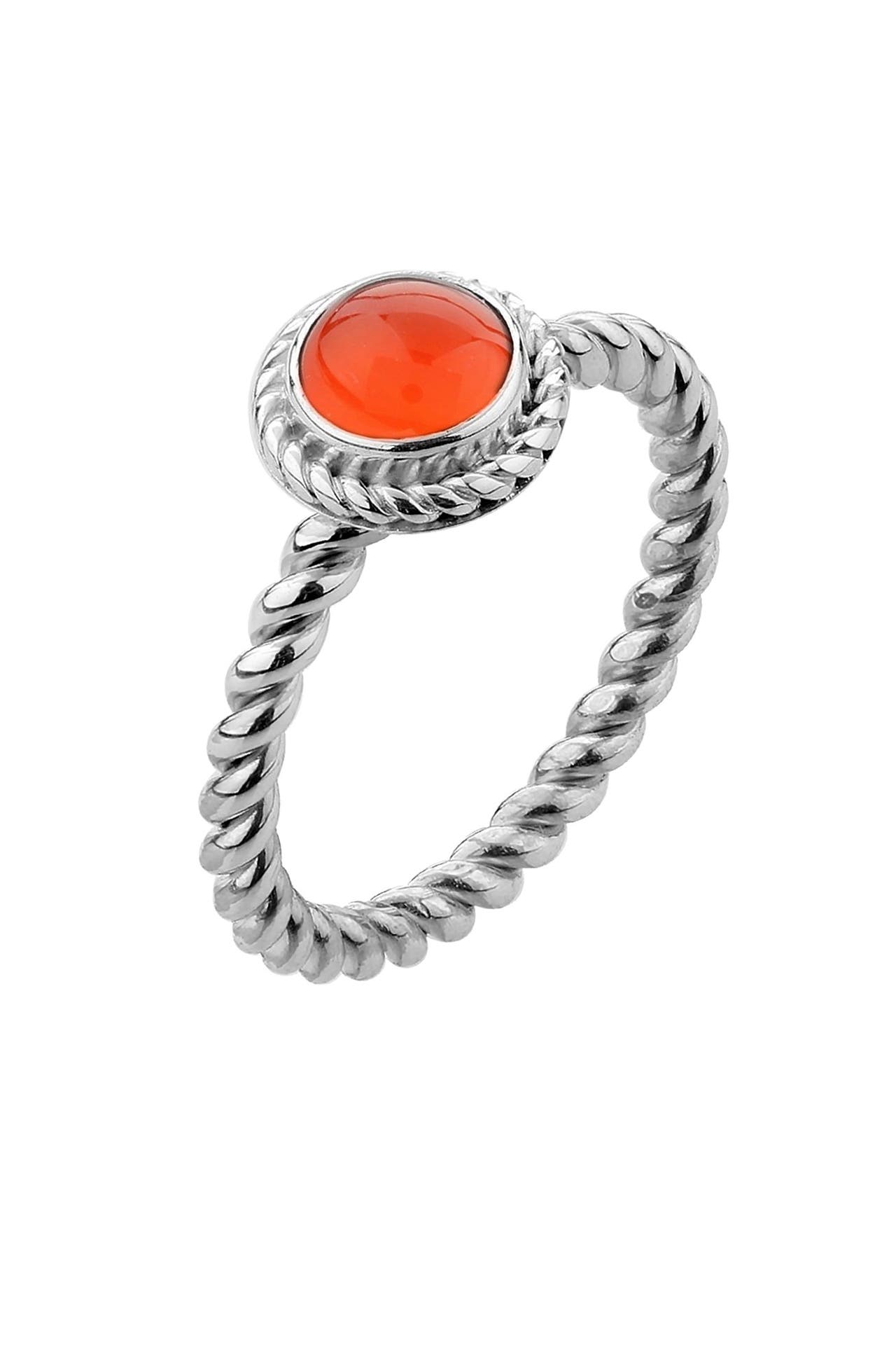 NENALINA Ring Karneol Geburtsstein Juli Trend Edel 925 Silber Orange, Bild 1