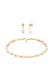 Schmuckset Kauri Muschel Blumen Bead 925er Silber Gold