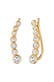 Ohrringe Earclimber Elegant 925 Silber, mit Kristallen von Swarovski® Gold