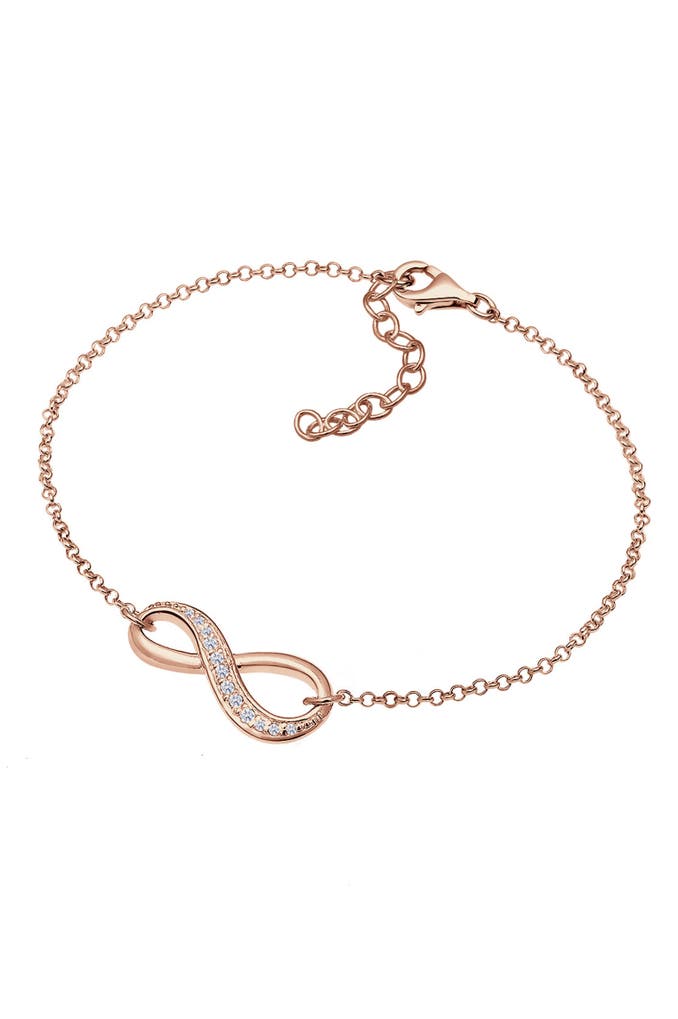 Armband Infinity/Unendlichkeit mit Zirkonia 925 Silber Rosegold - ELLI »  günstig online kaufen | Outletcity