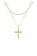 Kette Herren Layer Kreuz Religion 925 Silber Gold