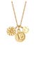 Kette Blume Smiling Flower Disc Buchstabe 925 Silber Gold
