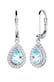Ohrringe Ohrhänger Tropfen Topas Blau 925 Sterling Silber Hellblau