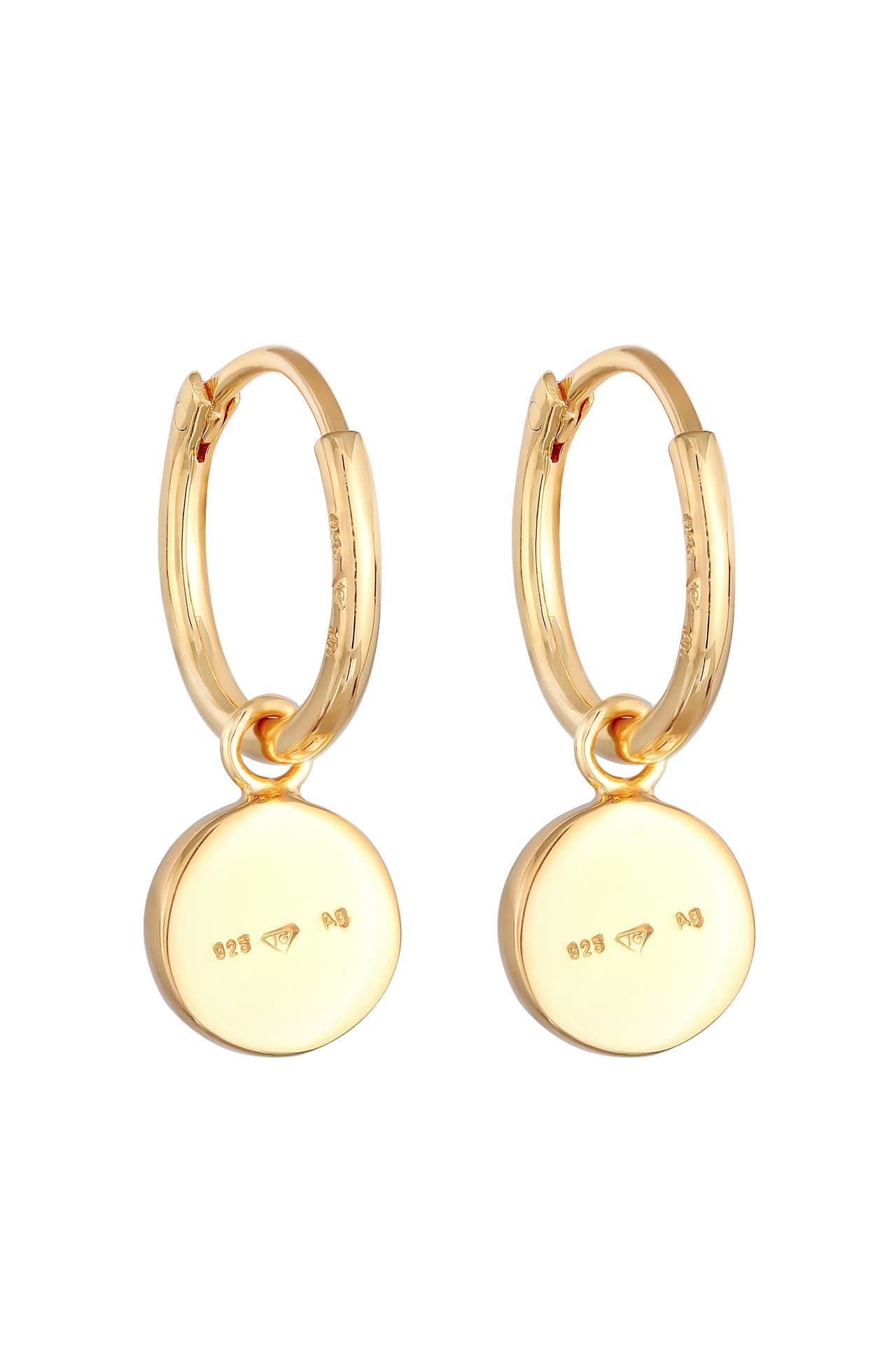 ELLI Ohrringe Creolen Smiley Face gold, Bild 1