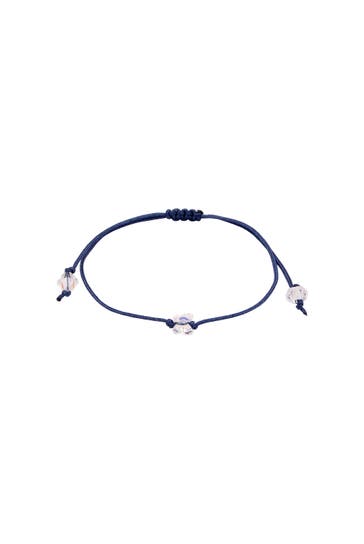 ELLI Armband Nylon Rot Schmetterling Weiß, mit Kristallen von Swarovski® Blau