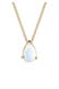 Kette Tropfen Mondstein Edelstein 925 Silber Gold