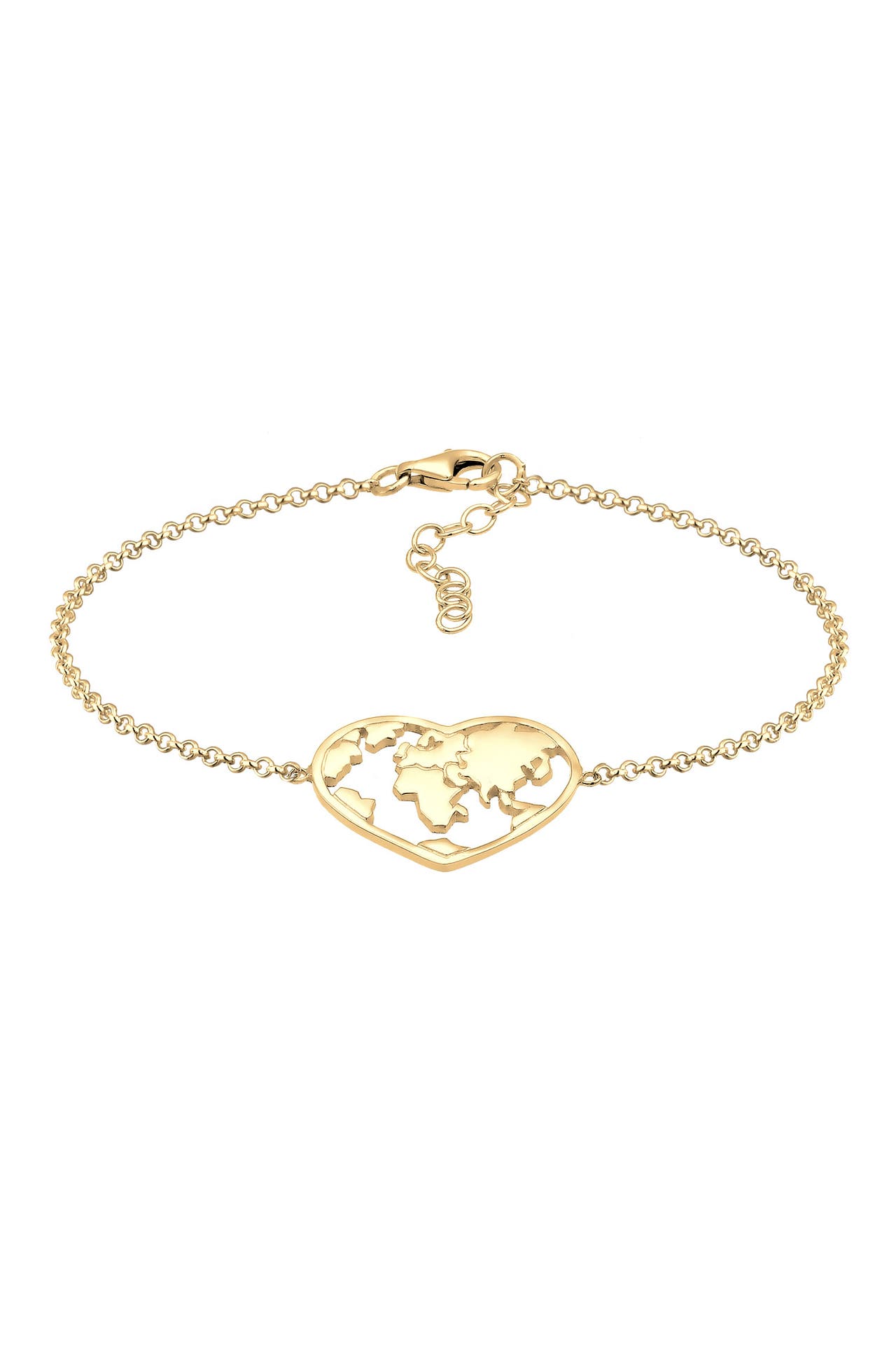 ELLI Armband Globus Herz 925 Sterling Silber Gold, Bild 1