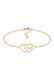 Armband Globus Herz 925 Sterling Silber Gold