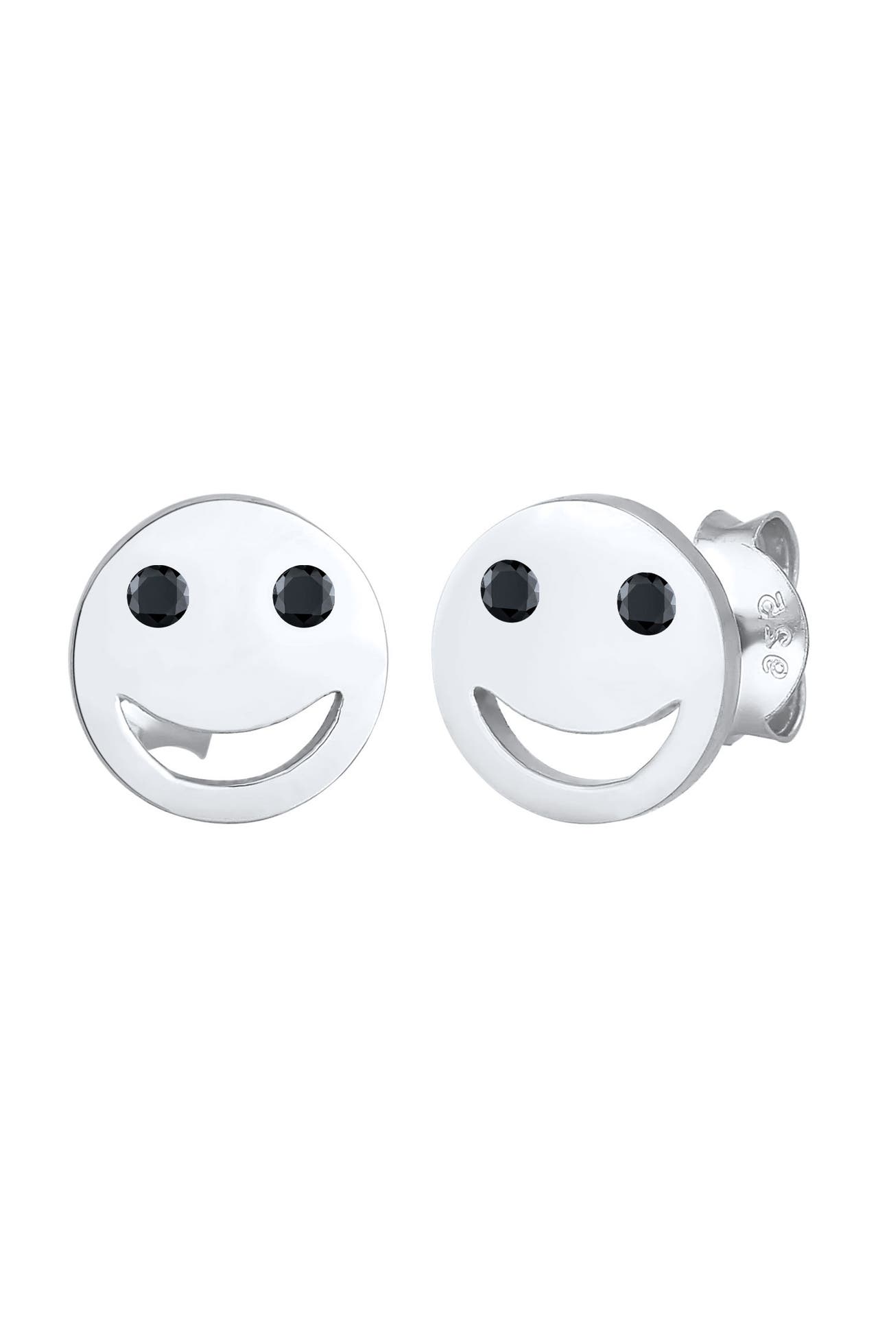 ELLI Ohrringe Smiling Zirkonia 925 Silber Silber, Bild 1