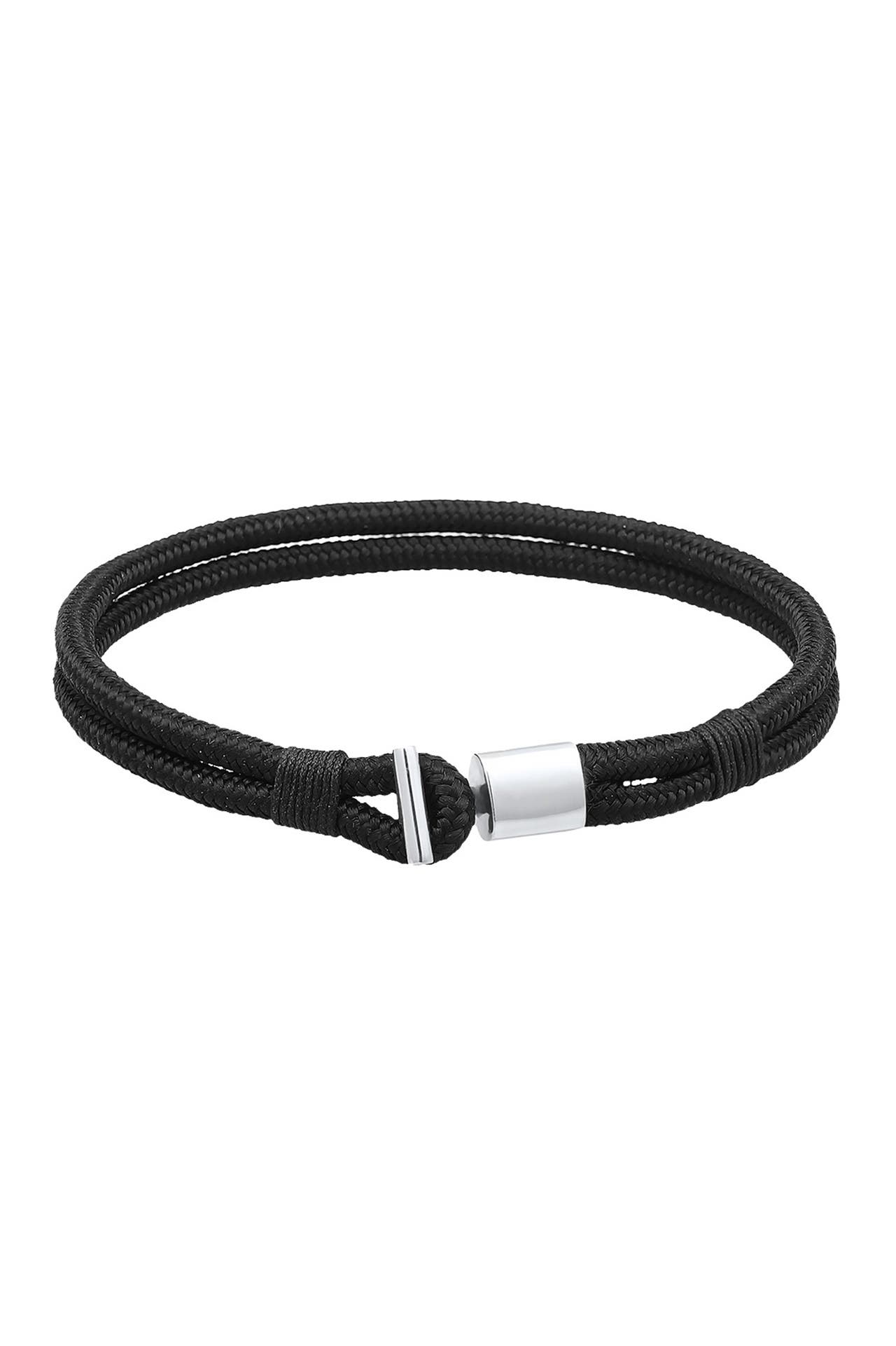 KUZZOI Armband Textilband Knoten Haken 925 Silber, Bild 1
