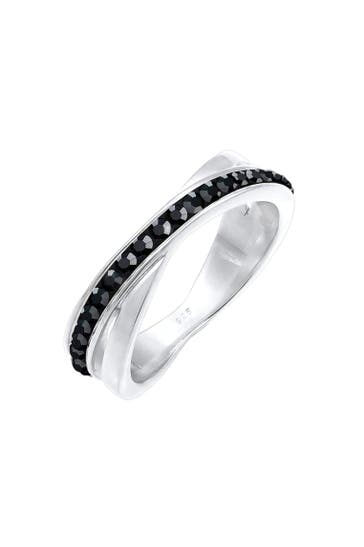 ELLI Ring Wickelring Zart 925 Silber, mit Kristallen von Swarovski® Silber