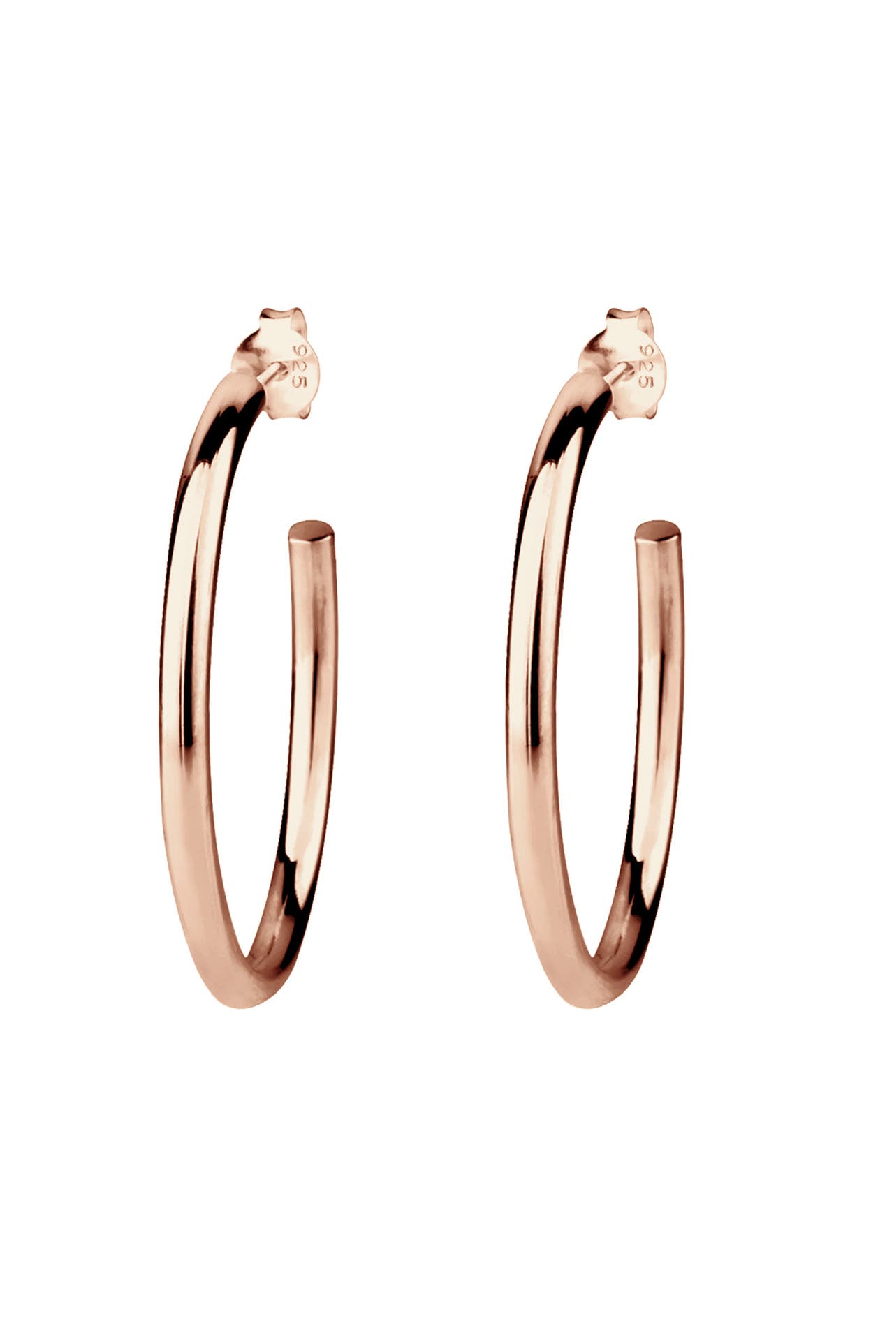 ELLI Ohrringe Creolen Klassisch Rund 925 Silber Rosegold, Bild 1