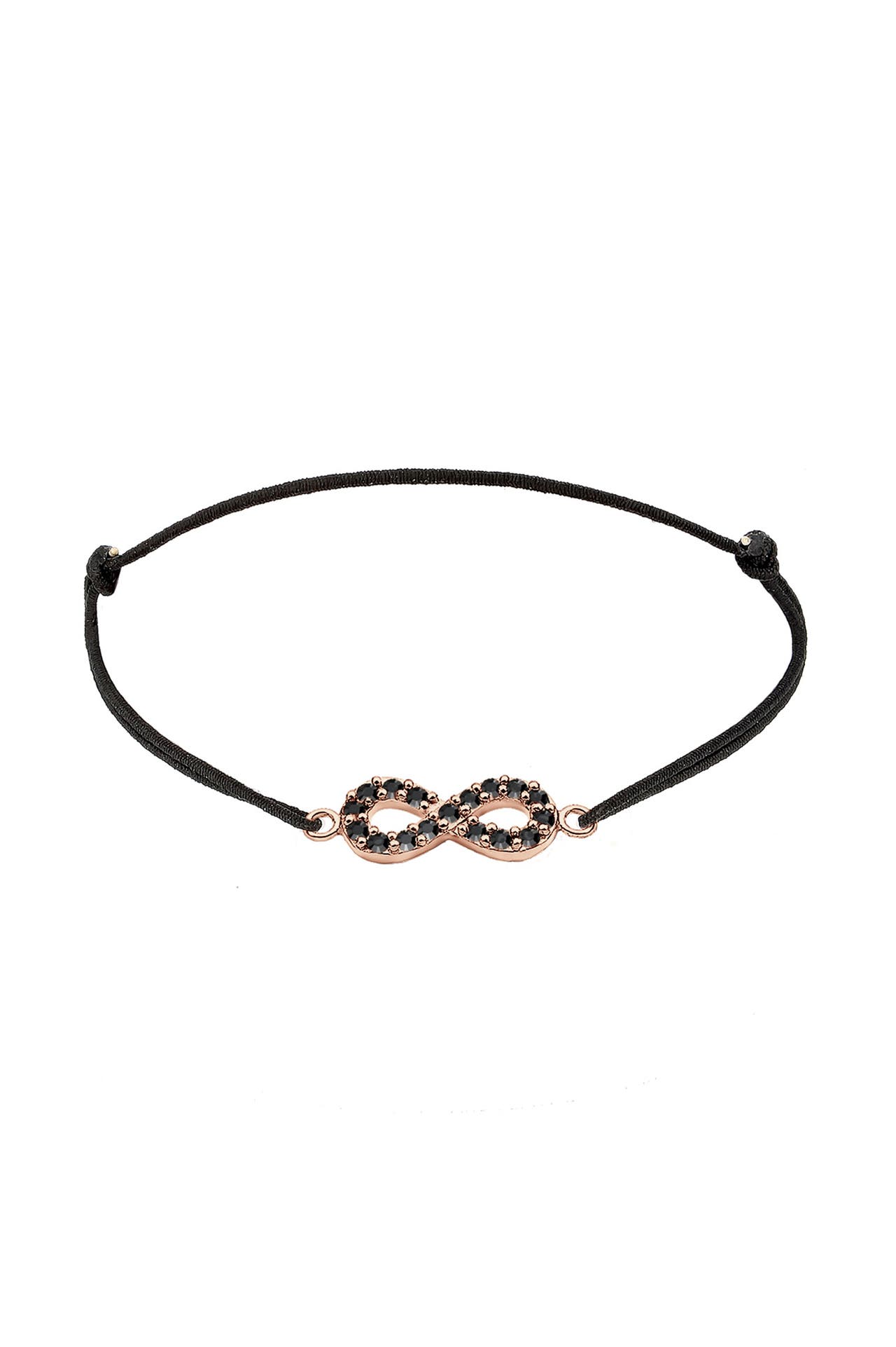 ELLI Armband Infinity Glas Kristalle Schwarz 925 Sterling Silber Rosegold Schwarz, Bild 1
