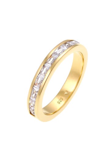 ELLI Ring Bandring Memory Zirkonia Verlobung 925 Silber Gold