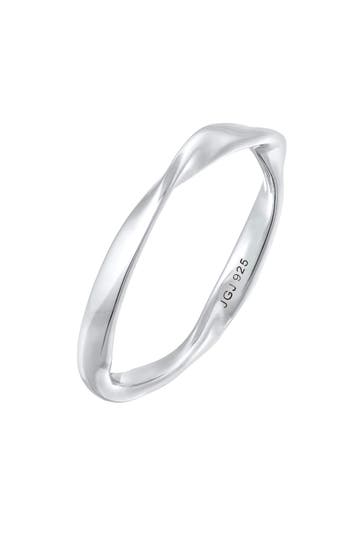 ELLI Ring Bandring Gedreht Stapelring Basic 925 Silber Silber