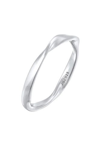 ELLI Ring Bandring Gedreht Stapelring Basic 925 Silber Silber
